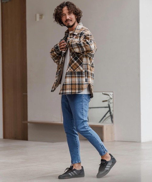 CAMBIO（カンビオ） ジーンズ mp14291-裾ZIPデニムテーパードパンツ