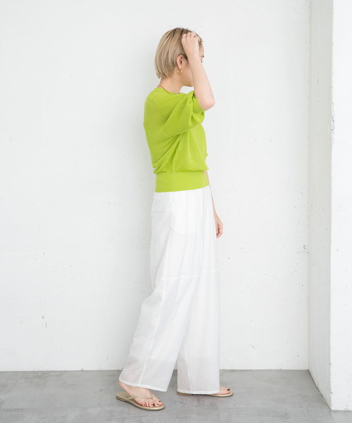 「KBF」 パンツ ONE ブラック レディース_画像7