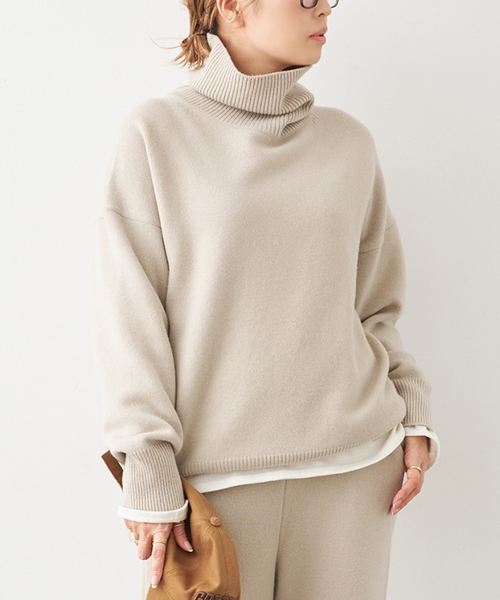 ドゥーズィエムクラス　ウールカシミヤ　タートル　ニット　オーバーサイズ Deuxieme Classe（ドゥーズィエムクラス） ドゥーズイエムクラス