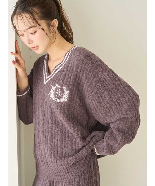 SNIDEL HOME パジャマ ルームウェア ケーブルニットセットアップ