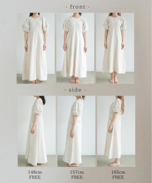 「VANNIE U」 半袖ワンピース FREE アイボリー レディース_画像3