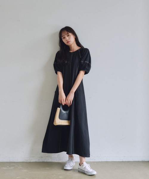 「VANNIE U」 半袖ワンピース FREE アイボリー レディース_画像7