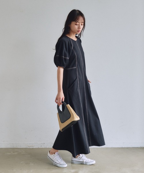 「VANNIE U」 半袖ワンピース FREE アイボリー レディース_画像8