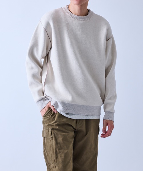 ADAM ET ROPE'（アダムエロペ） セーター ニット ダブルジャガード