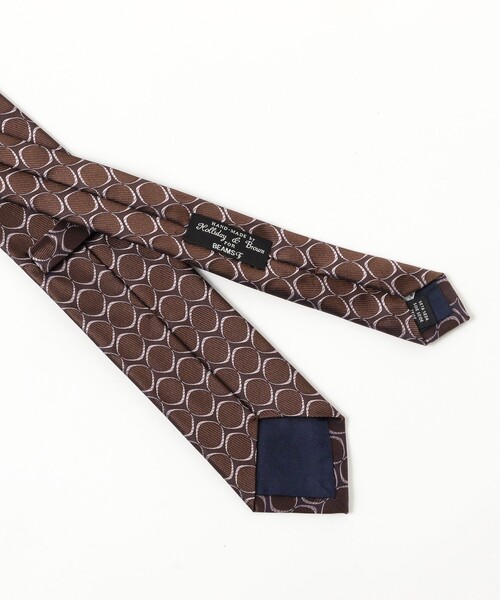 BEAMS F（ビームスF） ネクタイ Holliday ＆ Brown / シルク サークル