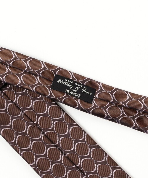 BEAMS F（ビームスF） ネクタイ Holliday ＆ Brown / シルク サークル
