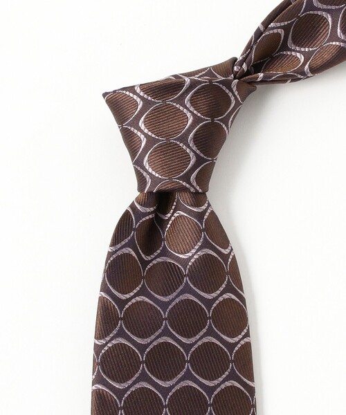 BEAMS F（ビームスF） ネクタイ Holliday ＆ Brown / シルク サークル