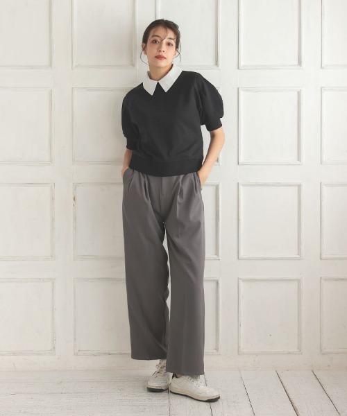 「DONOBAN」 スウェットカットソー F ピンク レディース_画像6