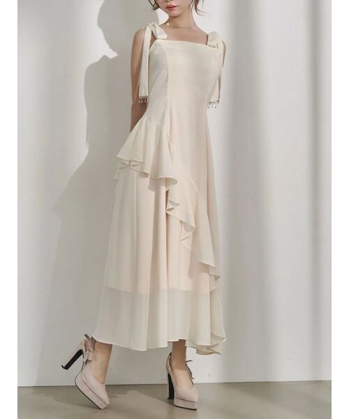 EATME（イートミー） ワンピース ショルダーリボンフレアワンピース