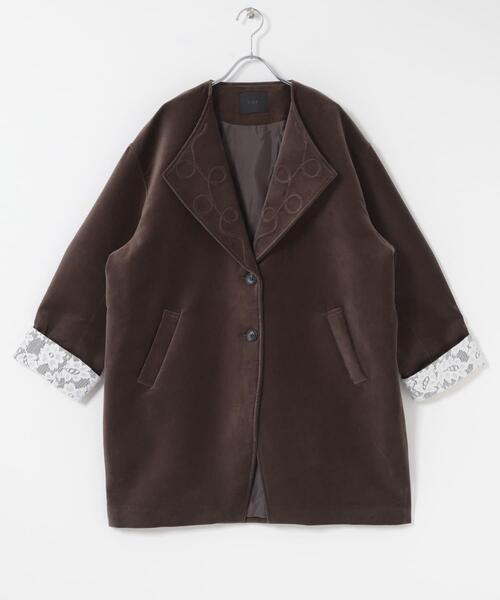 KBF（ケービーエフ） コート アウター ベロアBIGジャケット レディース