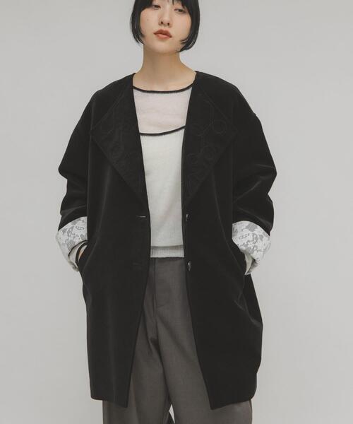 ⭐️完売商品⭐️KBF ベロアBIGジャケット ブラック KBF（ケービーエフ） コート アウター ベロアBIGジャケット レディース