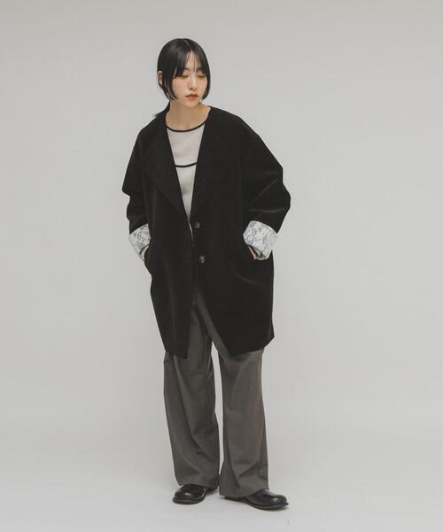 KBF（ケービーエフ） コート アウター ベロアBIGジャケット レディース