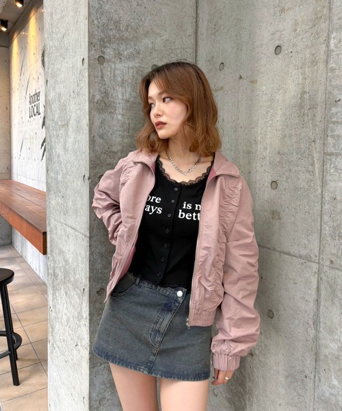 「ENVYM」 ブルゾン FREE ブラック レディース_画像7