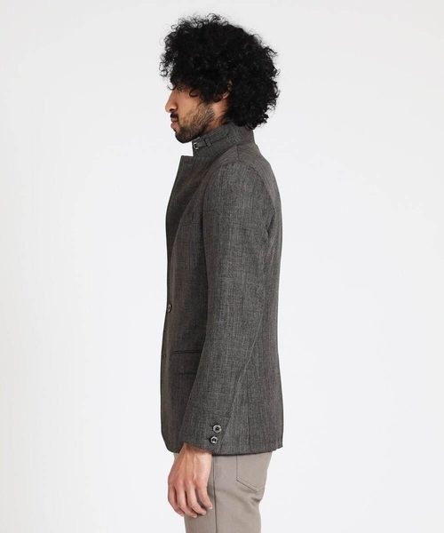 「MICHEL KLEIN HOMME 」 テーラードジャケット MEDIUM ダークグレー メンズ_画像4