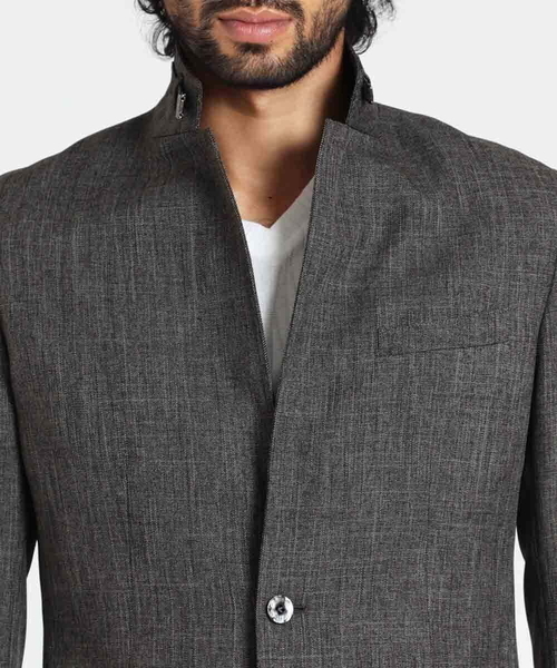 「MICHEL KLEIN HOMME 」 テーラードジャケット MEDIUM ダークグレー メンズ_画像6
