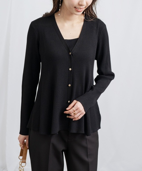 「ANNA LUNA」 ニットカーディガン MEDIUM ブラック レディース_画像3