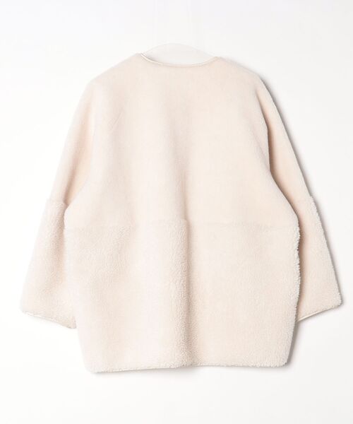 「BEAUTY&YOUTH UNITED ARROWS」 ノーカラーコート FREE オフホワイト レディース_画像2