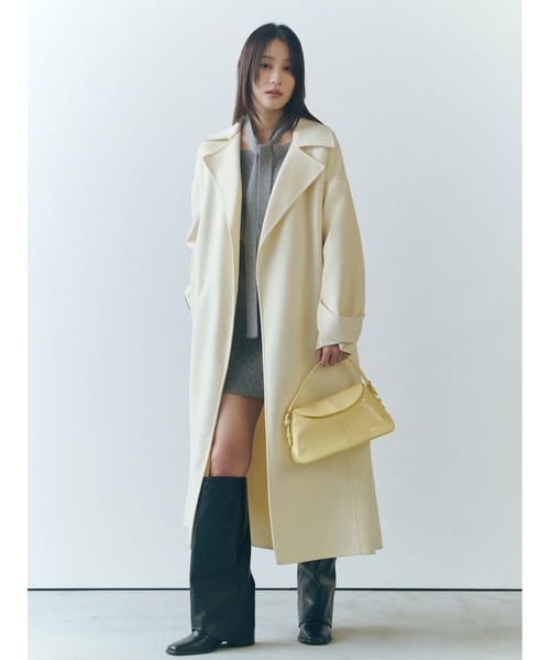 FRAY I.D アイボリー ロングコート サイズ0 FRAY I.D（フレイ・アイディー） トレンチコート コート タイロッケン