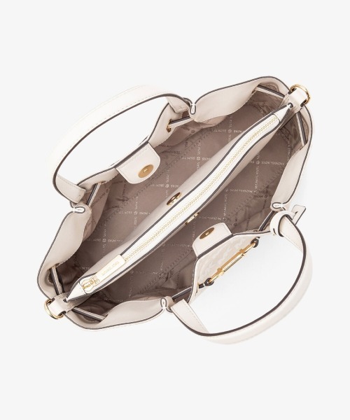 【新品未使用】マイケルコース　2ウェイバック　ホワイト&ブラック　キーリング付き MICHAEL KORS（マイケルコース） 2WAYバッグ FREE ホワイト レディース