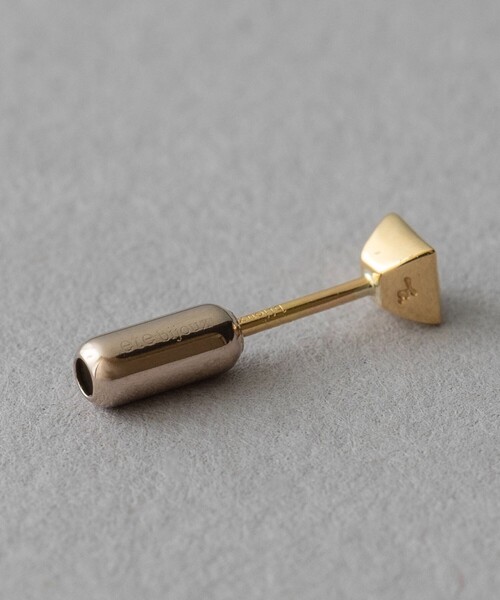 ete k18wg 正方形ピアス ete bijoux（エテ ビジュー） ピアス 「ピース」 K18YG サファイア