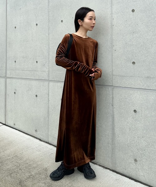 【極美品】ブラウン 長袖 ワンピース 極美品】ブラウン 長袖 ワンピース