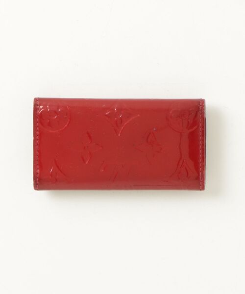 LOUIS VUITTON キーケース ヴェルニ 赤 LOUIS VUITTON（ルイ・ヴィトン） ミュルティクレ モノグラム ヴェルニ