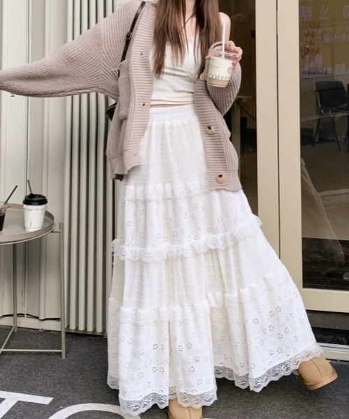 「shameless」 フリルスカート FREE オフホワイト レディース_画像5