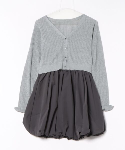 「Heather」 ドッキングワンピース FREE グレー レディース_画像2
