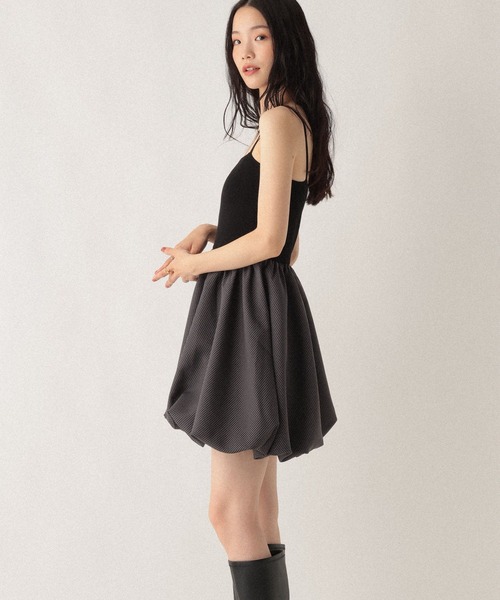 「Heather」 ドッキングワンピース FREE グレー レディース_画像9