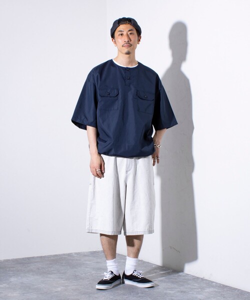 「TAION」 半袖シャツ X-LARGE ネイビー メンズ_画像2