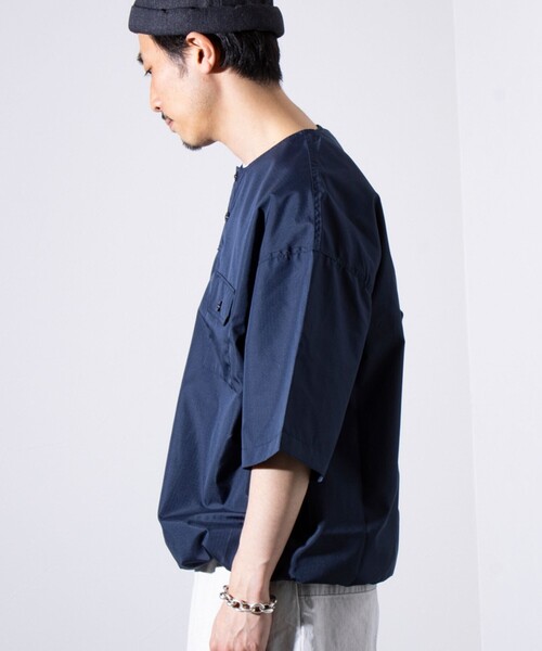 「TAION」 半袖シャツ X-LARGE ネイビー メンズ_画像4