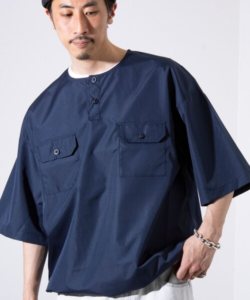 「TAION」 半袖シャツ X-LARGE ネイビー メンズ_画像6