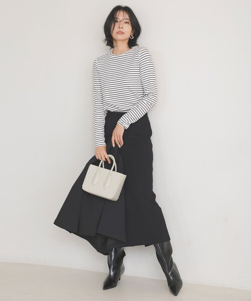 「UNFILO」 長袖カットソー MEDIUM ブラック レディース_画像4