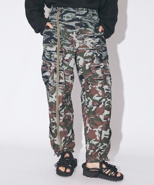 カーゴパンツ ビューティフルピープル beautiful people Alpha double-end camouflage cargo PTの画像