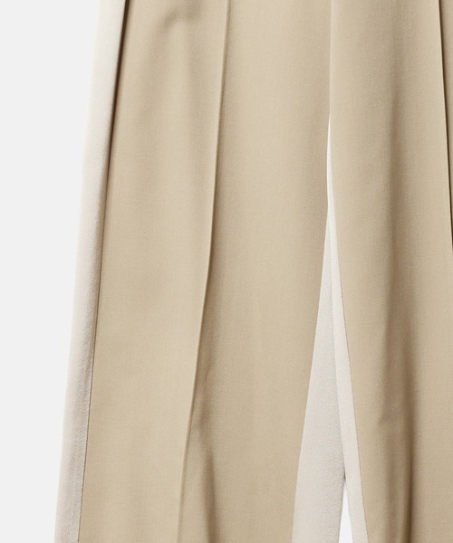ワイドパンツ パンツ コントラストパネルトラウザー / Contrast Panel Trousers レディースの画像