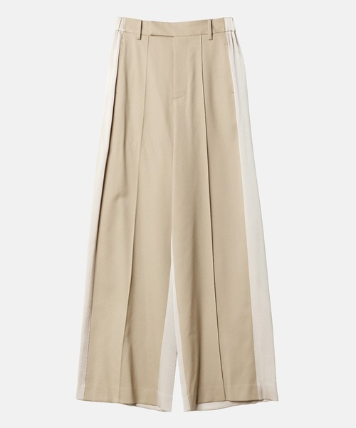 ワイドパンツ パンツ コントラストパネルトラウザー / Contrast Panel Trousers レディースの画像
