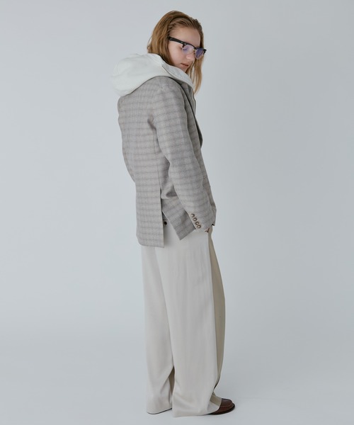 ワイドパンツ パンツ コントラストパネルトラウザー / Contrast Panel Trousers レディースの画像