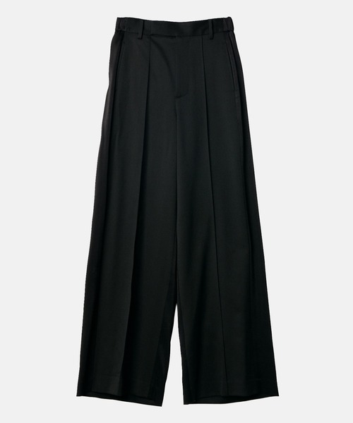ワイドパンツ パンツ コントラストパネルトラウザー / Contrast Panel Trousers レディースの画像