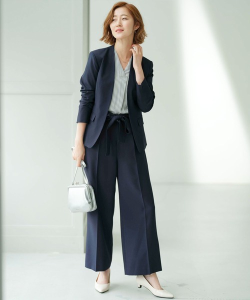 「GeeRA」 「SUCRE」セットアップ 11号 ネイビー レディース_画像5