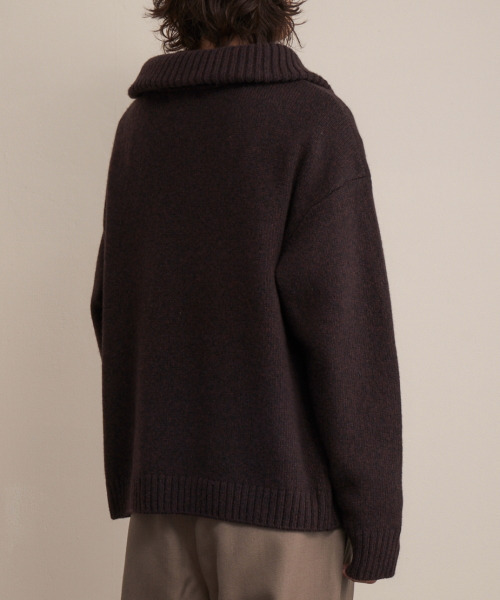 「TROVE」 長袖ニット 1 ダークパープル メンズ_画像5