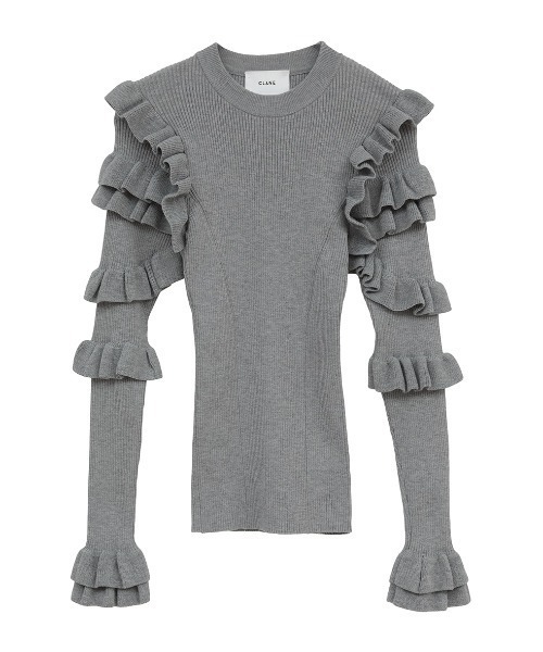 CLANE（クラネ） ニット セーター CLANE/クラネ/FRILL SLEEVE KNIT
