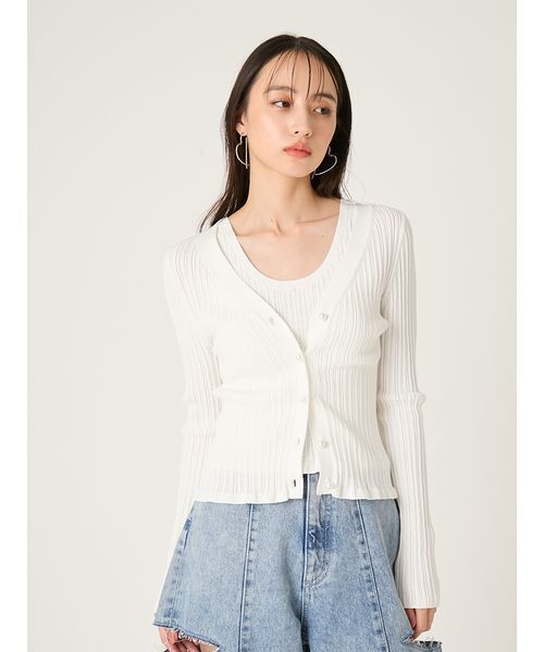 2026SS FRAY I.D コットンモダールアンサンブルニット FRAY I.D（フレイ・アイディー） ニット セーター コットンモダール