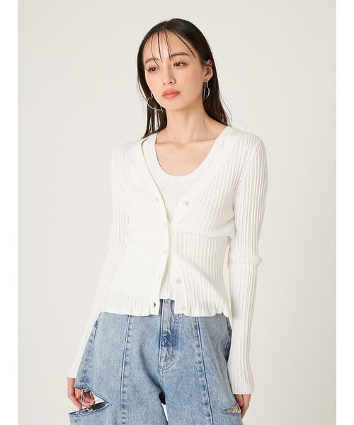 2026SS FRAY I.D コットンモダールアンサンブルニット FRAY I.D（フレイ・アイディー） ニット セーター コットンモダール