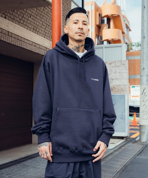 「Subciety」 プルオーバーパーカー - ネイビー メンズ_画像7
