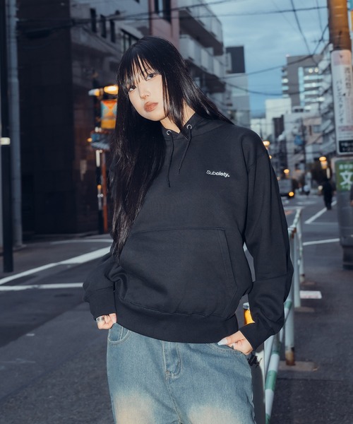 「Subciety」 プルオーバーパーカー - ネイビー メンズ_画像9
