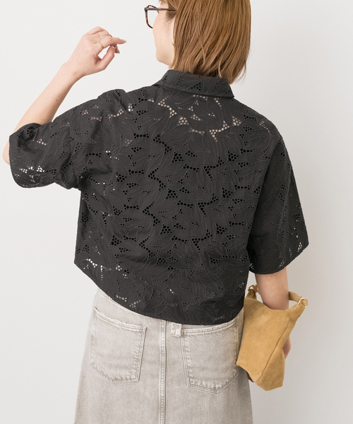ブラウス シャツ TICCA / ティッカ 別注レース半袖シャツ* レディースの画像