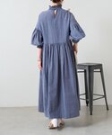 ワンピース モックネックシャーリングワンピースの詳細画像3