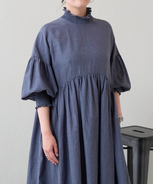 BEARDSLEY（ビアズリー） ワンピース モックネックシャーリング