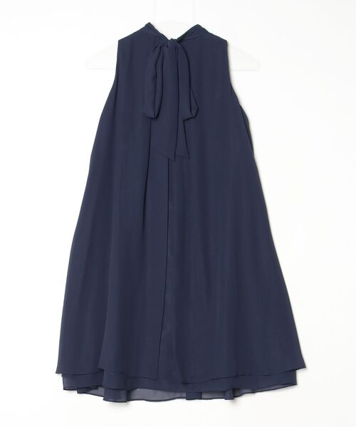 「Debut de Fiore」 ノースリーブワンピース 36 ネイビー レディース_画像2