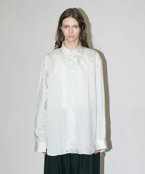 シャツ 「my beautiful landlet」 SIZZLE CHECK/CALVIA STRIPE OVERSIZE SHIRT_4